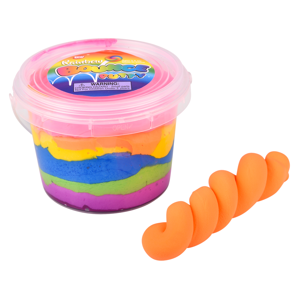 4" RAINBOW BOUNCING PUTTY