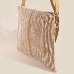 Two Tone Intricate Paper Woven Envelope Clutch Bag