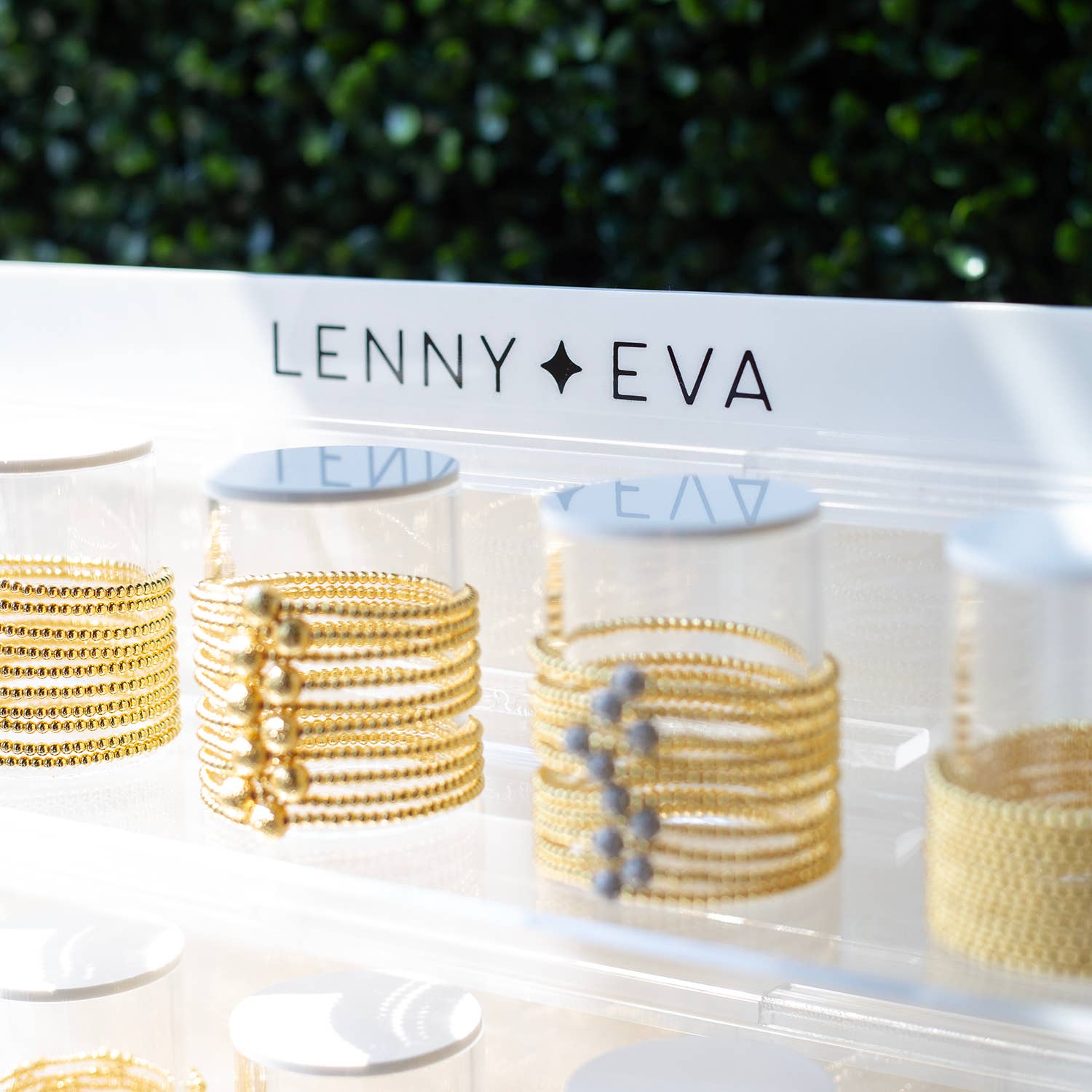 Lenny & Eva - Gold Beaded Bracelet: Duo Smooth