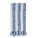 Romy 50x70" Indoor/Outdoor Recycled Woven Throw Blanket: Blue