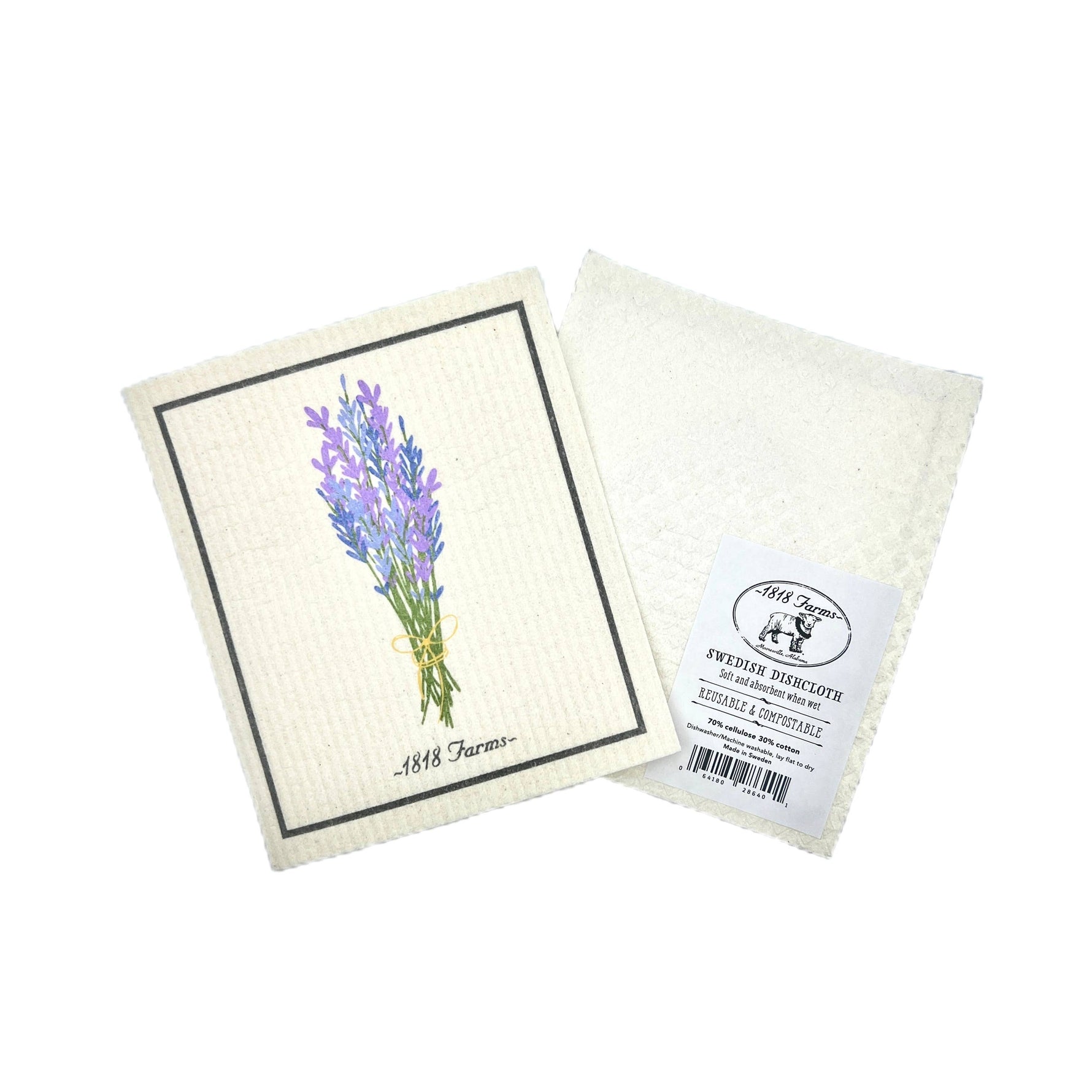 1818 Farms Swedish Dishcloth: Lavender Flowers