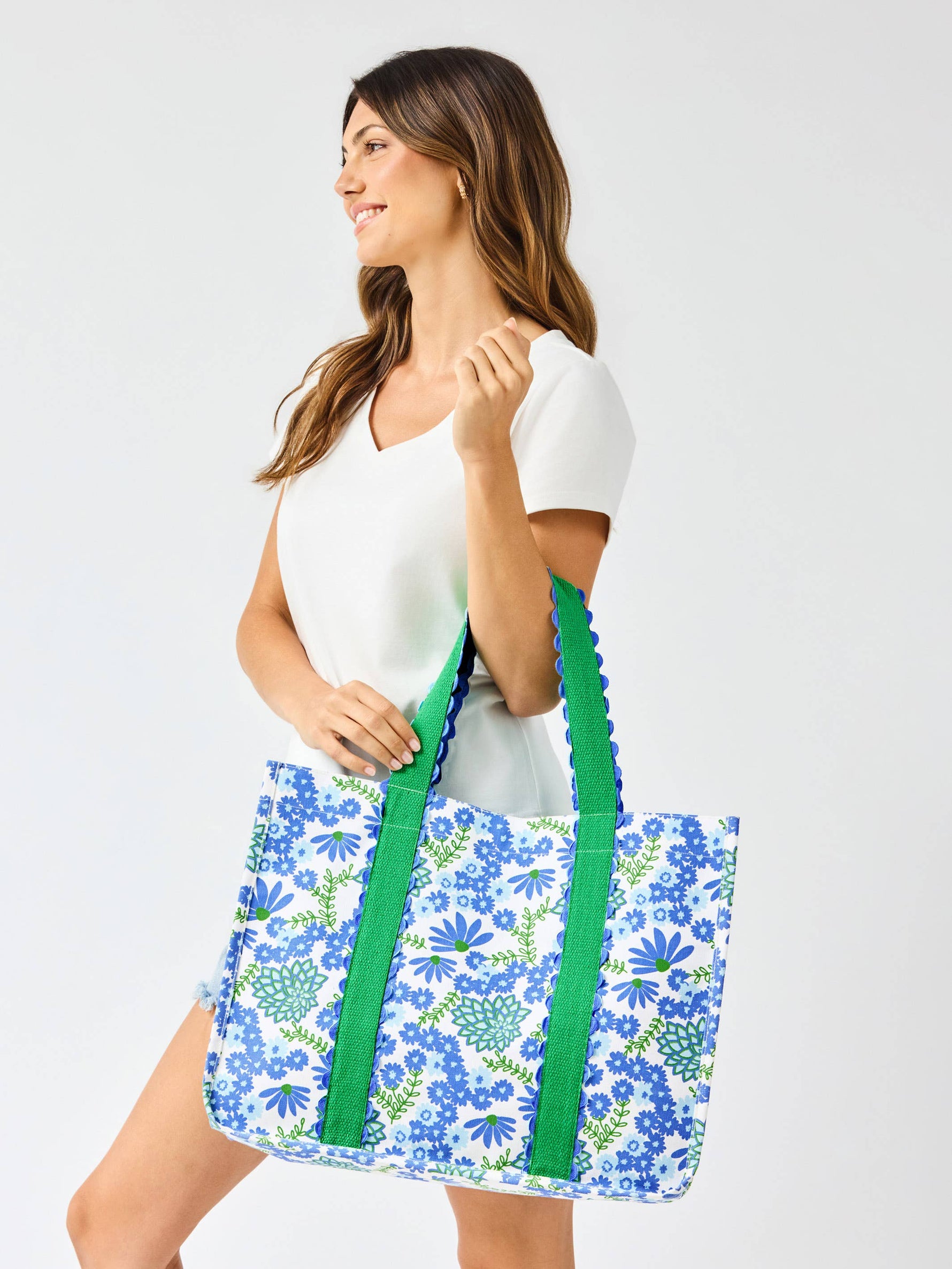 Monaco Carryall Tote | Daisy Chain White