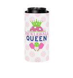 Pickleball Coozie - 12oz Slim Can Holder Sleeve: Pickleball Queen