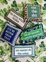 Cut The Shit Needlepoint Pillow