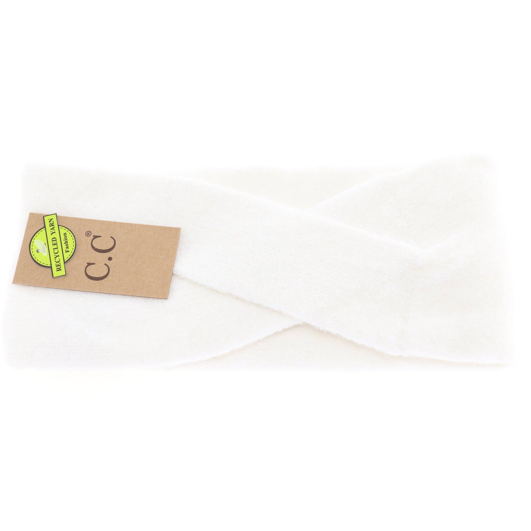 CC Soft Crossed Eco-Friendly Fashion Headband: Ivory
