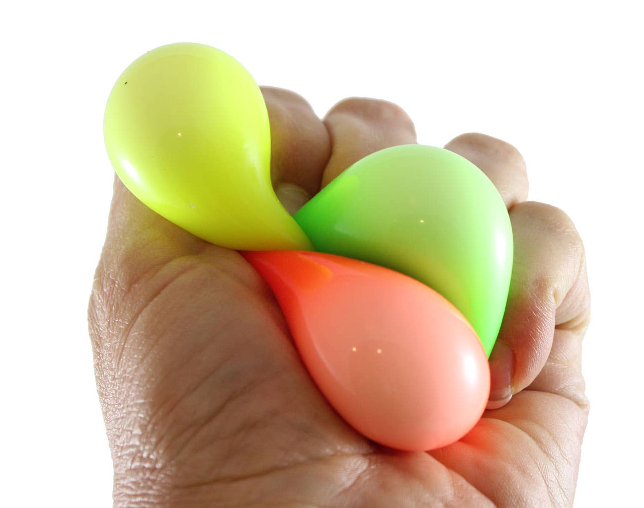 Assorted Mini Stress Balls - 5 Different Styles  - Doh, Glow