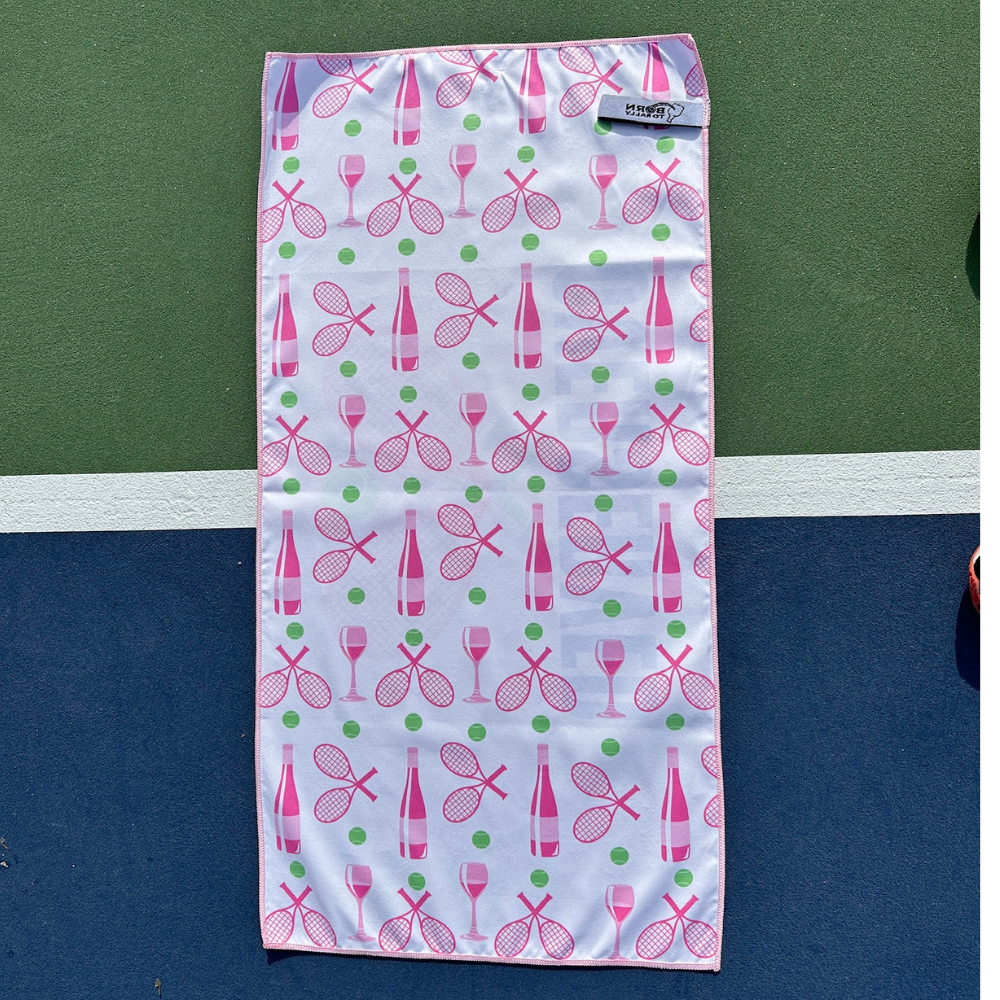 Over Served Tennis Double-Sided Microfiber Athletic Towel