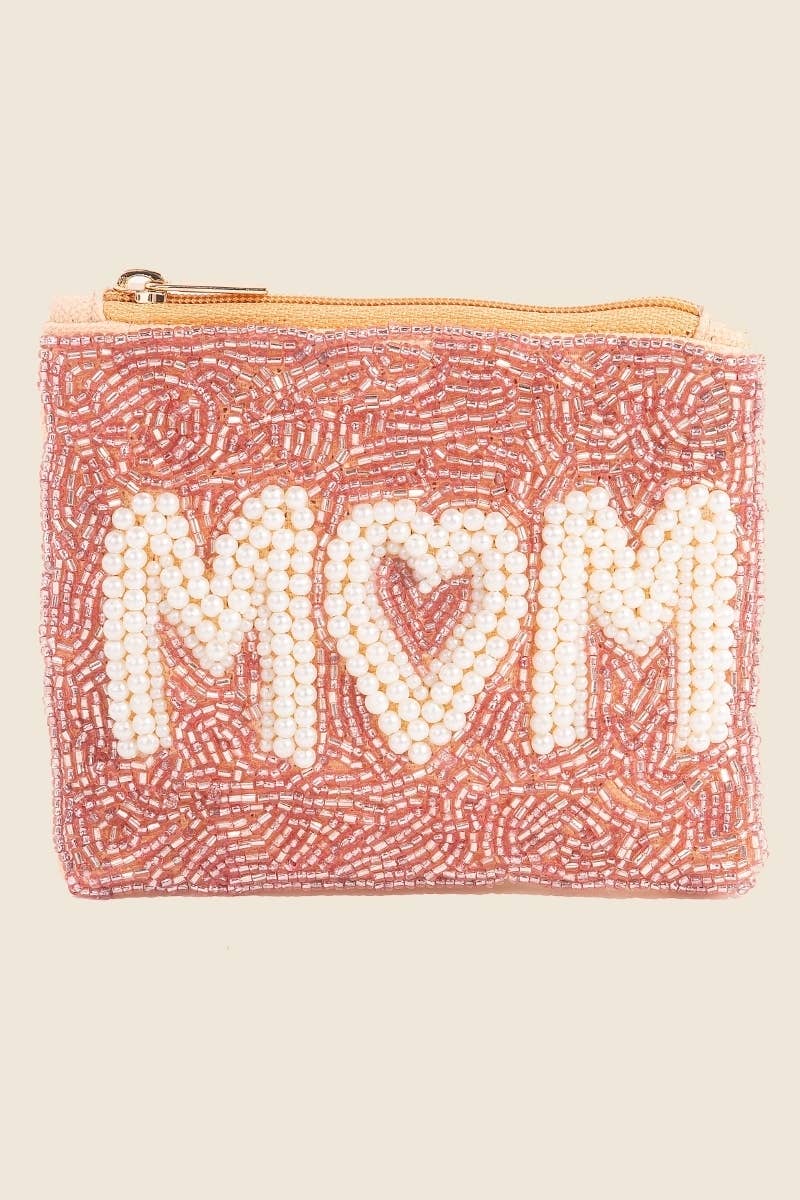 Pearl And Seeded Mom Coin Purse