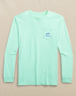 M LS Coastal Watercolor Tee: Offshore Green - 1055 / XL