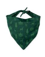Woodsy Deer Dog Bandana   Hunter Green/Dark Green -Asst.: L/XL