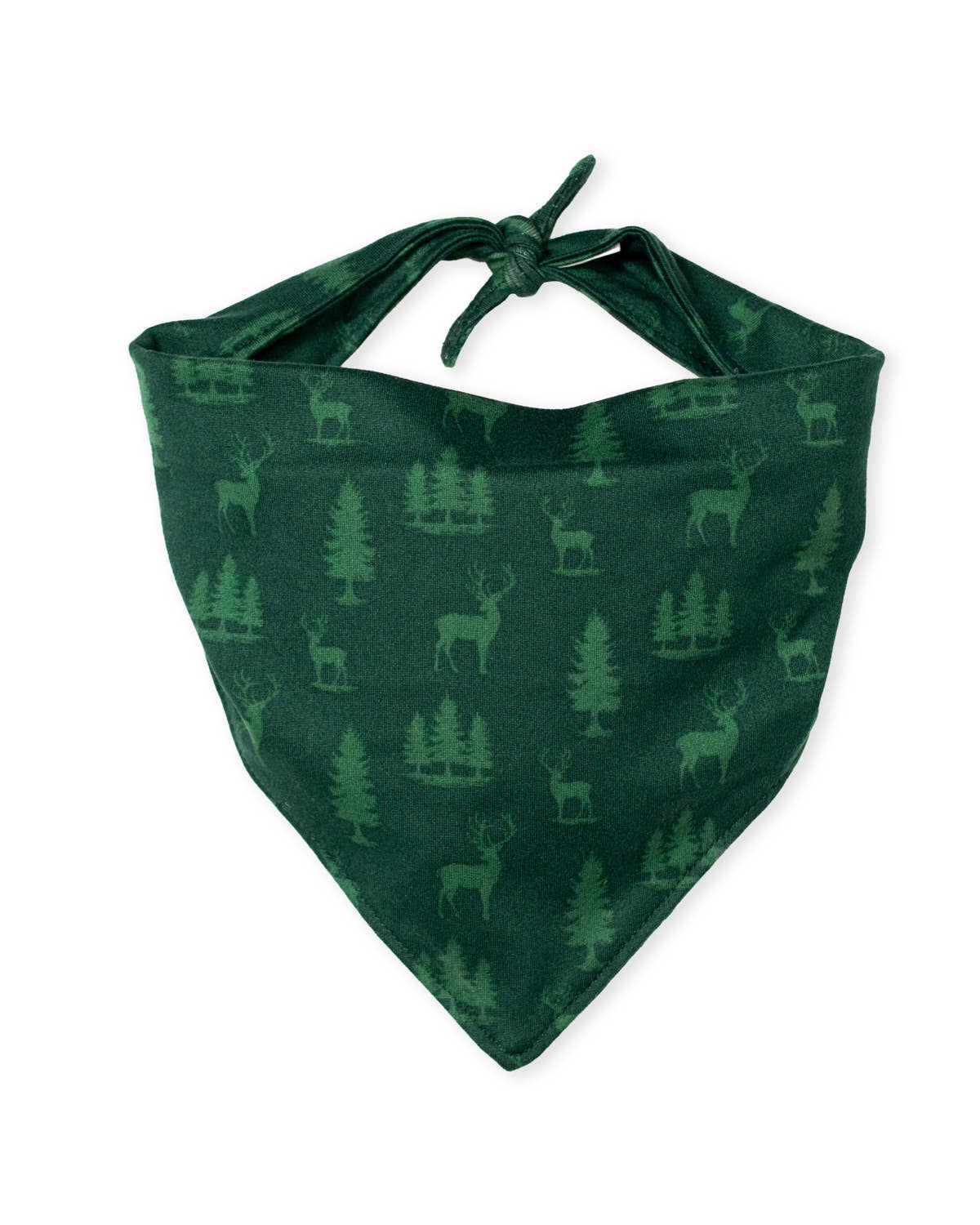 Woodsy Deer Dog Bandana   Hunter Green/Dark Green -Asst.: L/XL