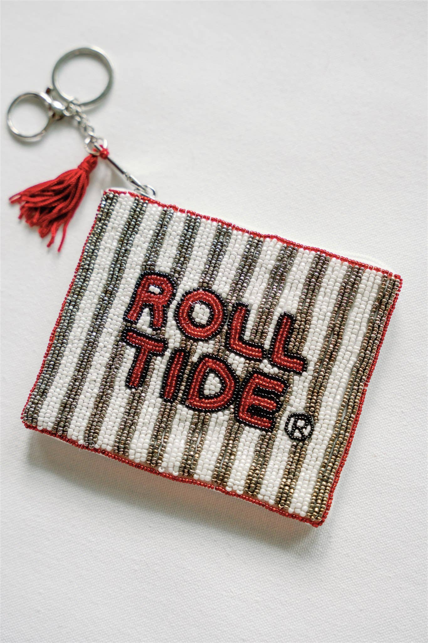 University of Alabama Beaded Coin Purse