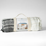 Genevieve 50x70" Indoor/Outdoor Recycled Woven Throw Blanket: Blue