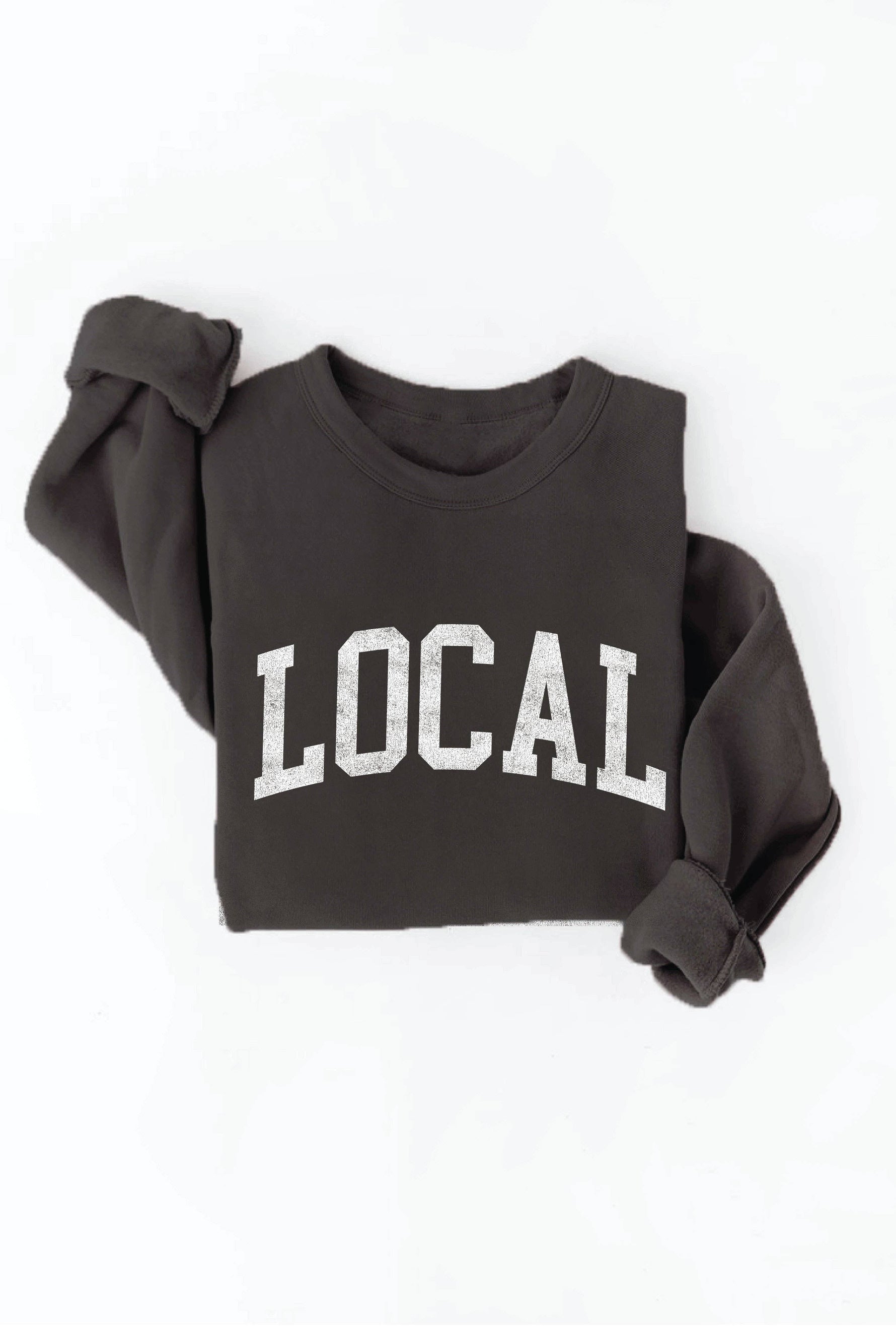 LOCAL graphic sweatshirt: VINTAGE WHITE LONG SLEEVE / L