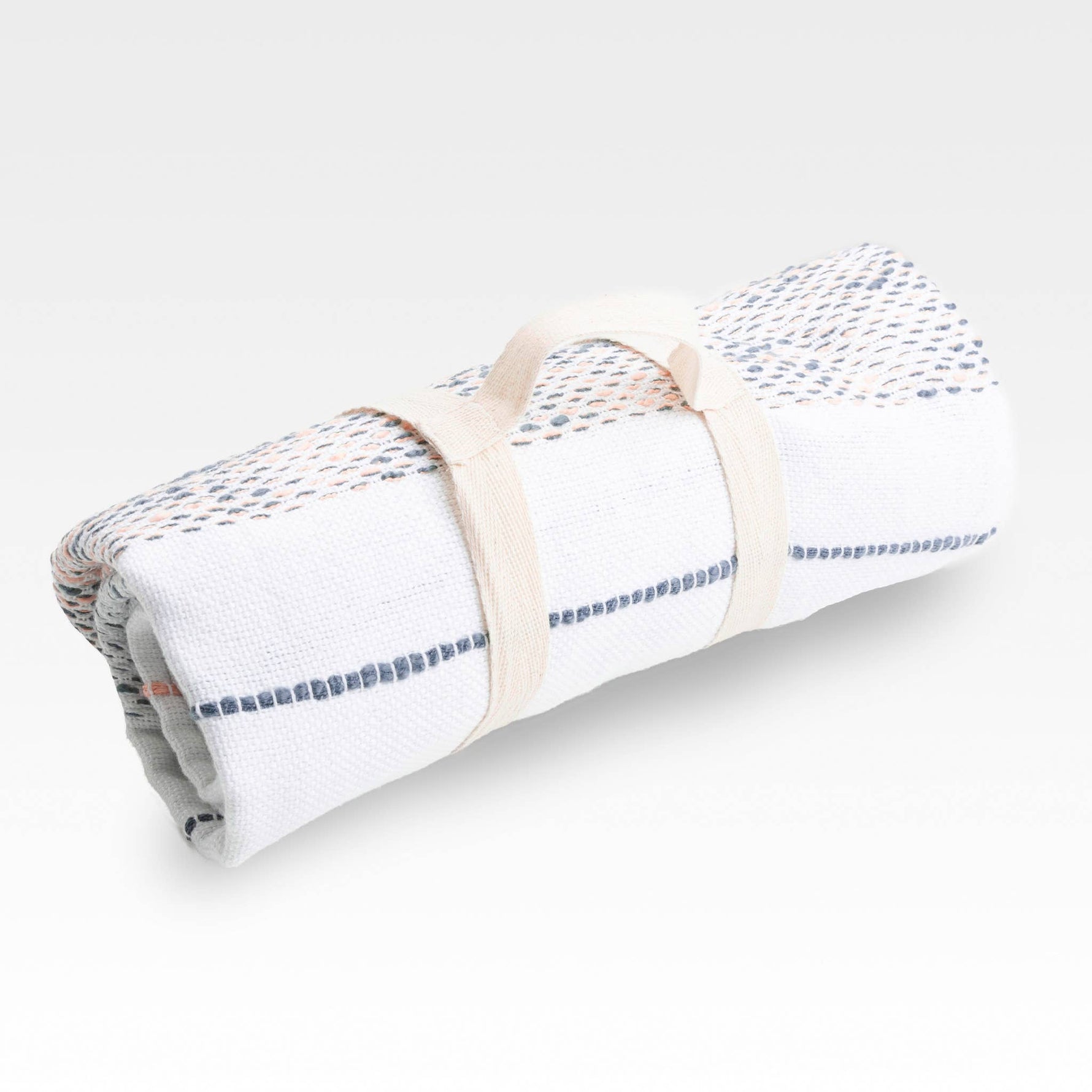 Tylanne 50x70" Indoor/Outdoor Recycled Woven Throw Blanket: Tidal Teal
