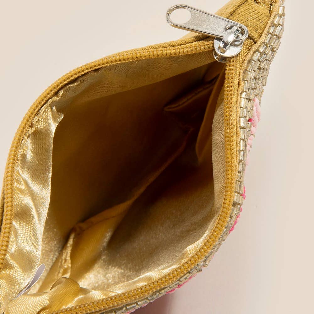 Gosh Darn It Seed Beaded Coin Purse