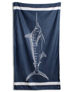 Marlin Giant Beach Towel    Navy/White    40x70