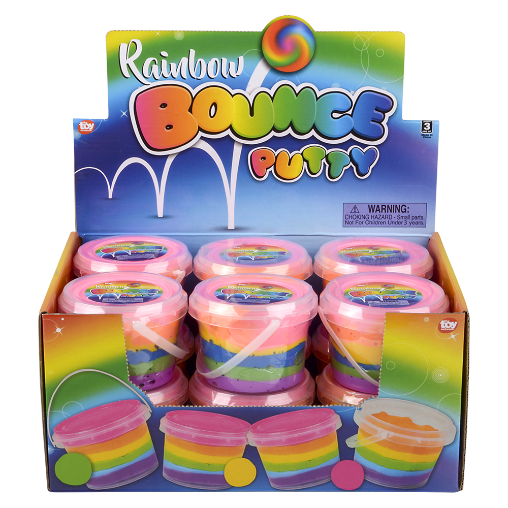 4" RAINBOW BOUNCING PUTTY