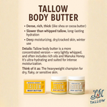 Manuka Honey + Rosehip Tallow Body Butter – Deeply Nourishing & Repairing Natural Skincare: 9oz