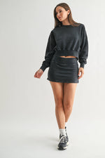 Active Luxe Mineral Wash Skort: DEEP NAVY