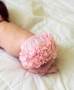 Baby Girls Baby Pink Woven RuffleButt Bloomer: Pink / 12-18m
