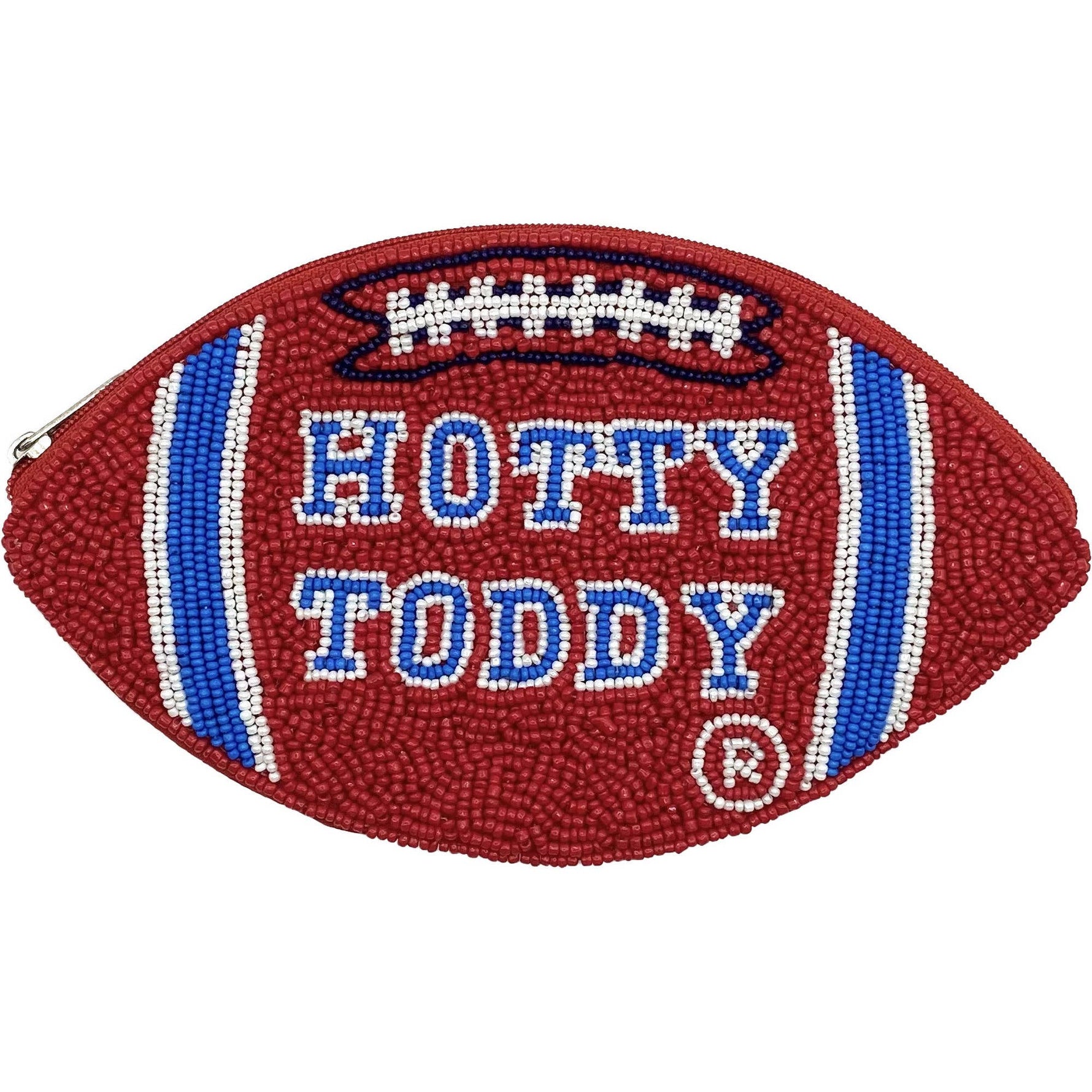 Football University of Mississippi Beaded Coin Purse