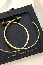 Secret Box Textured Hoop Gold Earrings