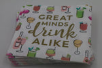 Funny Cocktail Napkins | Great Minds Drink Alike - 20ct