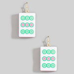 Assorted Mahjong Tile Acrylic Earrings