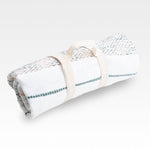 Tylanne 50x70" Indoor/Outdoor Recycled Woven Throw Blanket: Tidal Teal