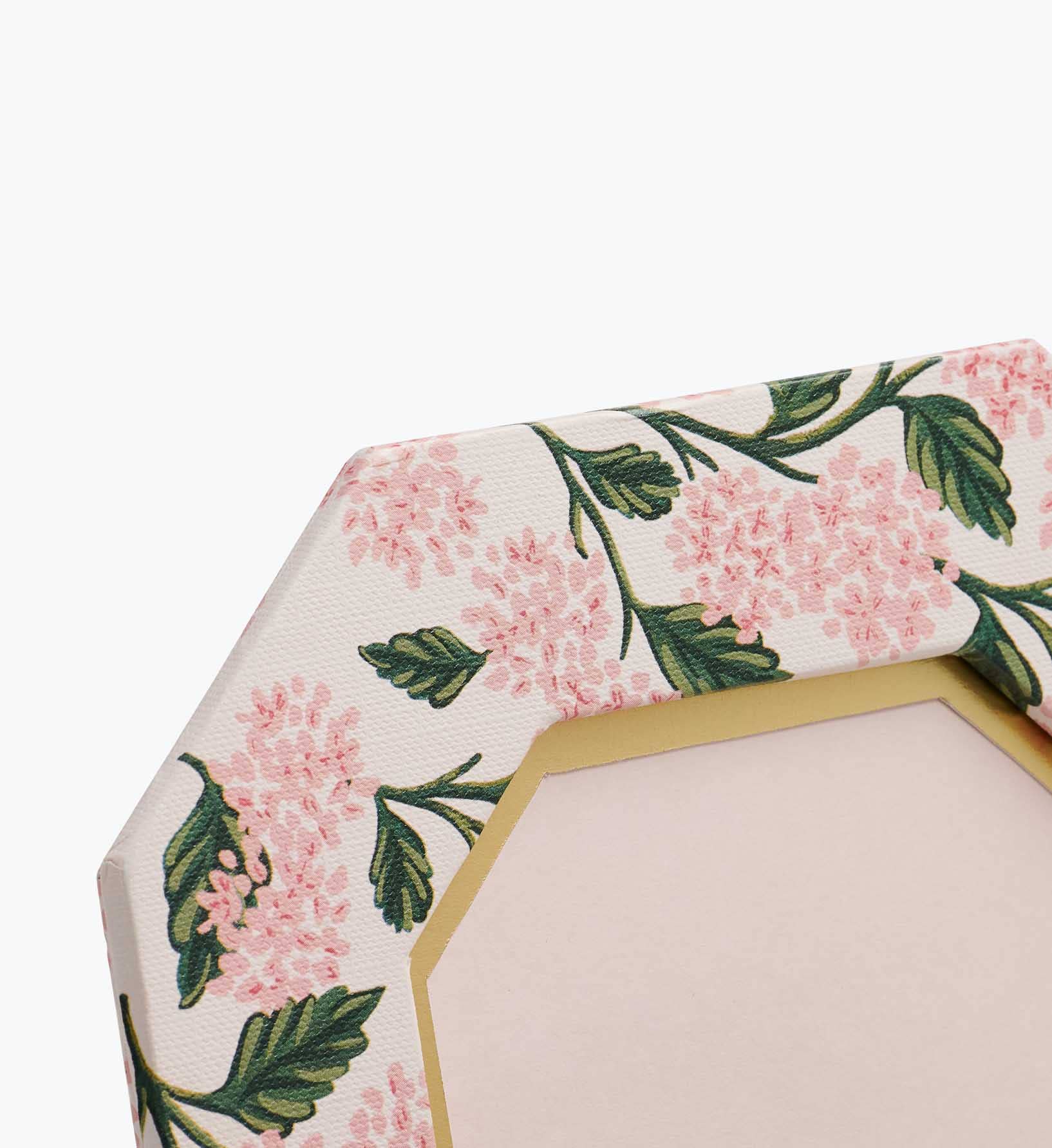 Pink Hydrangea Paper Wrapped Picture Frame