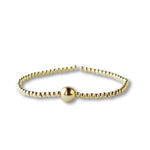 Lenny & Eva - Gold Beaded Bracelet: Trio Mixed Metals
