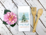 Fort Walton Beach, Florida Sandy & Bright Beach Christmas Towel
