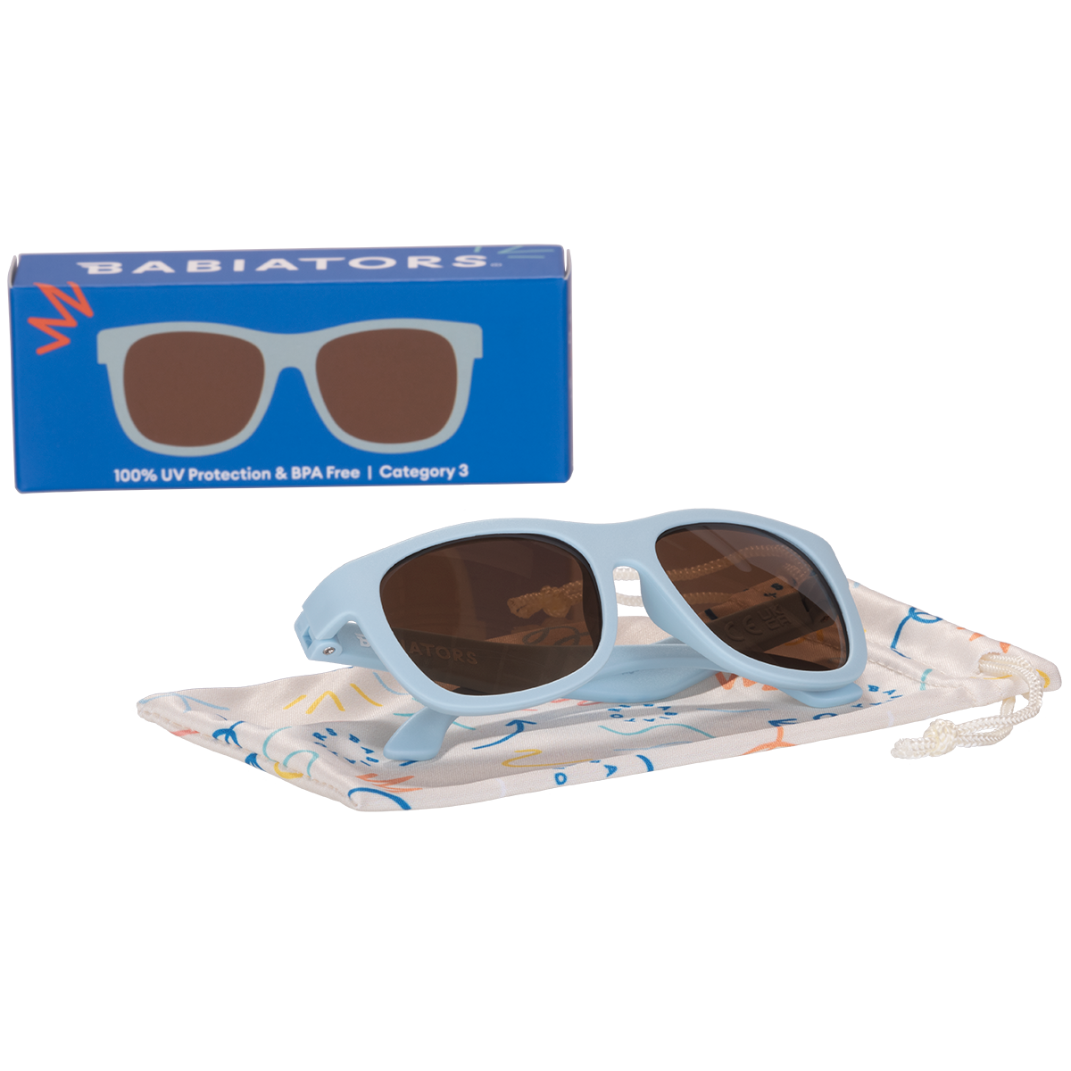 Baby Blue with Amber Lens Navigator Baby & Kids Sunglasses: Ages 0-2