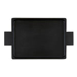 Black Wood Serving Tray With Handles - Large