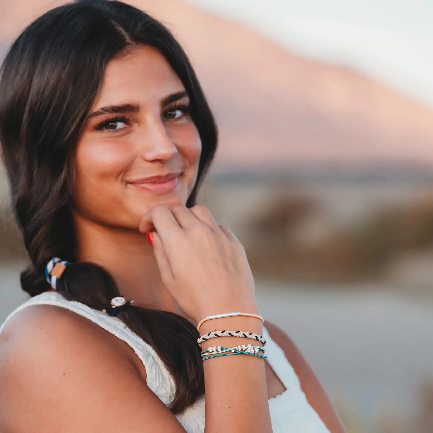 Anchor  Hair Tie Bracelets: Medium