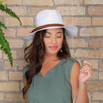 Aloha Panama Fedora Sun Hat: White