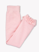 Girls Pink Footless Ruffle Tights: Pink / 6-12m
