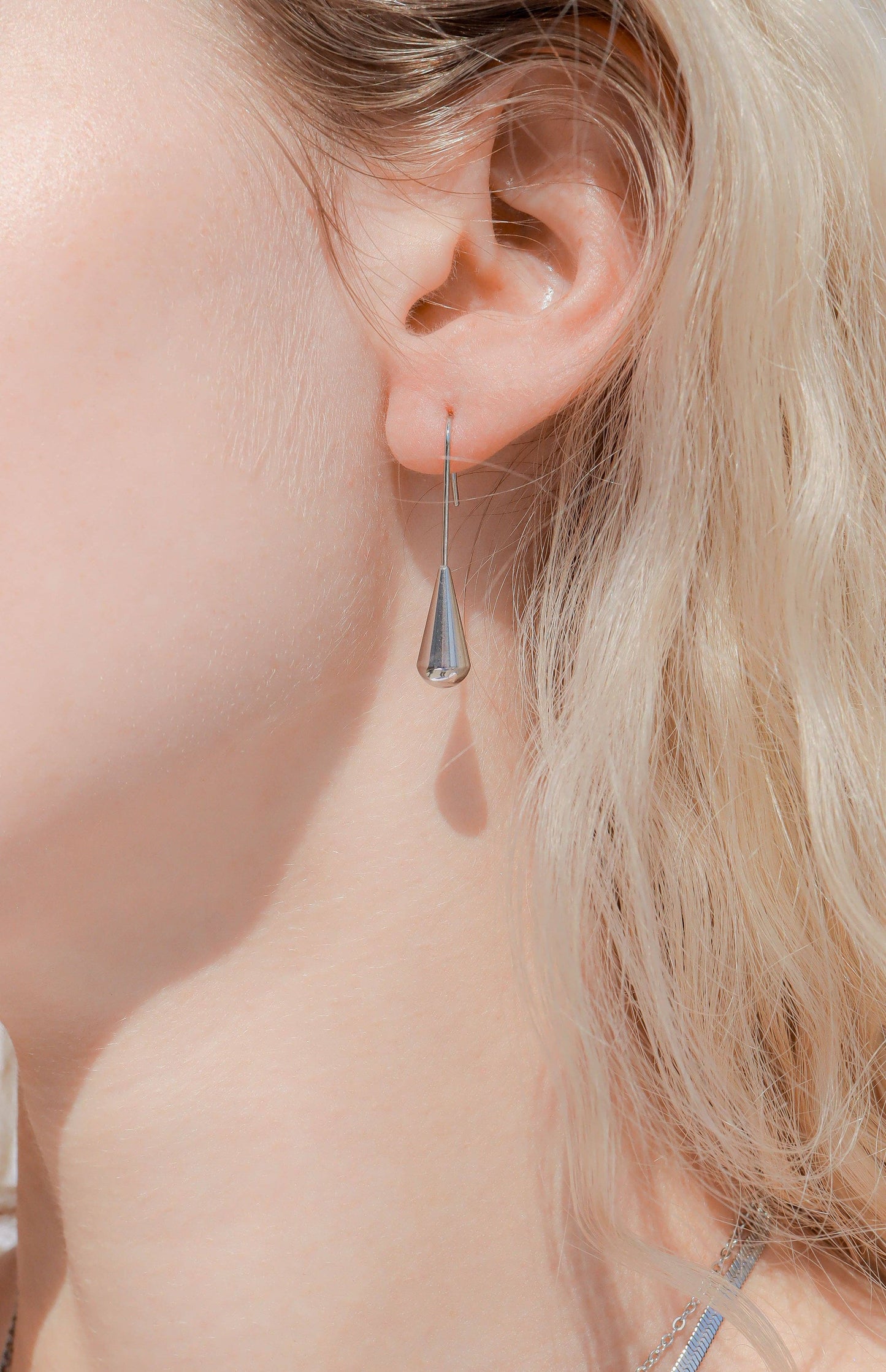 18K Gold PVD Stainless Steel Drop Earrings : Gold