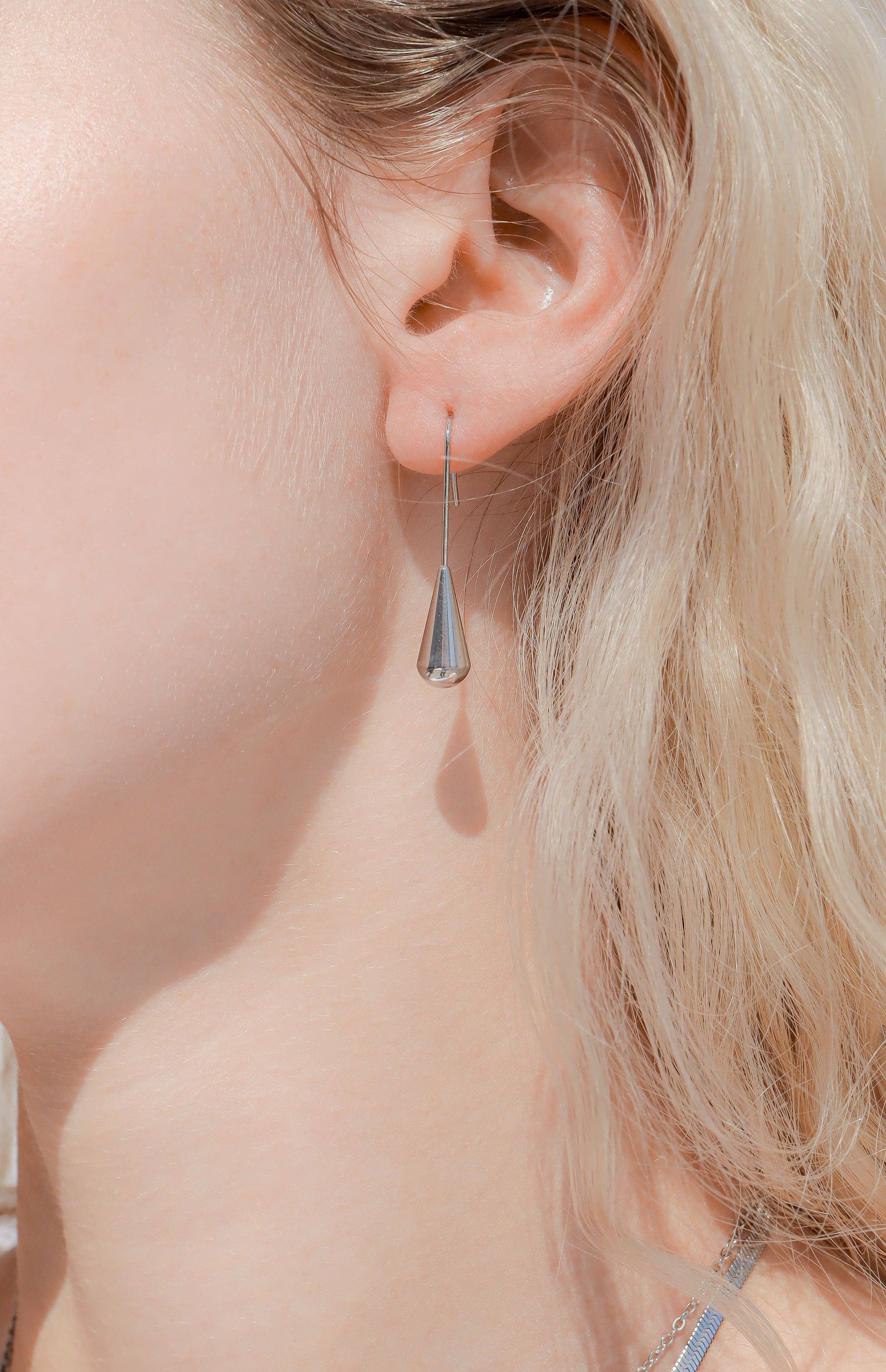 18K Gold PVD Stainless Steel Drop Earrings : Gold