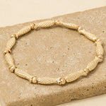 Gold Fish And Ball Bead Elastic Bracelet