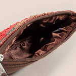 Seed Beaded Camo And Heart Coin Purse