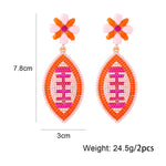 Football Rhinestones Beaded Earrings