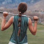 "Tee Time" Green and Pink Hair Tie Bracelets with Removable Ball Marker
