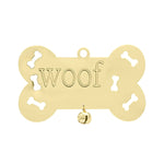 Woof Dog Bone Ornament with Bell