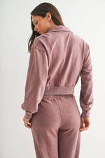 Highland Jacquard Collar Pullover: ROSE TAUPE