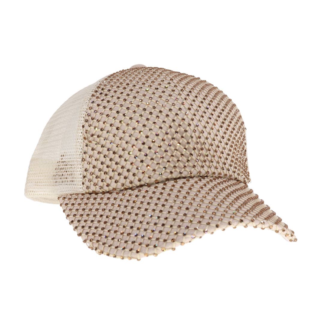 CC Rhinestone Adorned Hat: Topaz