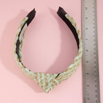Striped Braided Twist Headband: MULTI