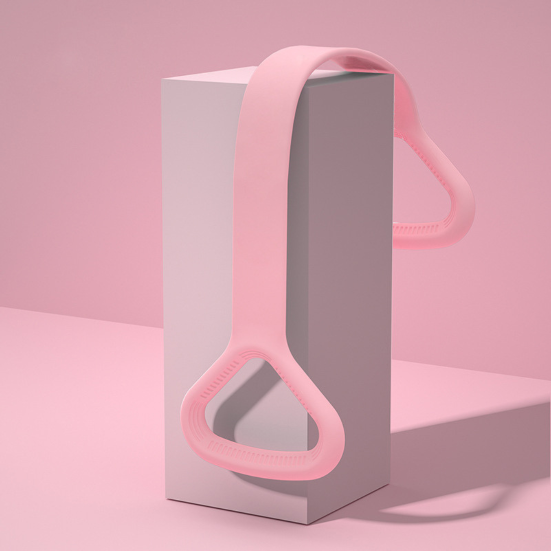 Shoulder Toning Stretch Strap with Thickened Silicone: Pink / One Size