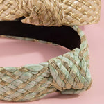 Striped Braided Twist Headband: MULTI